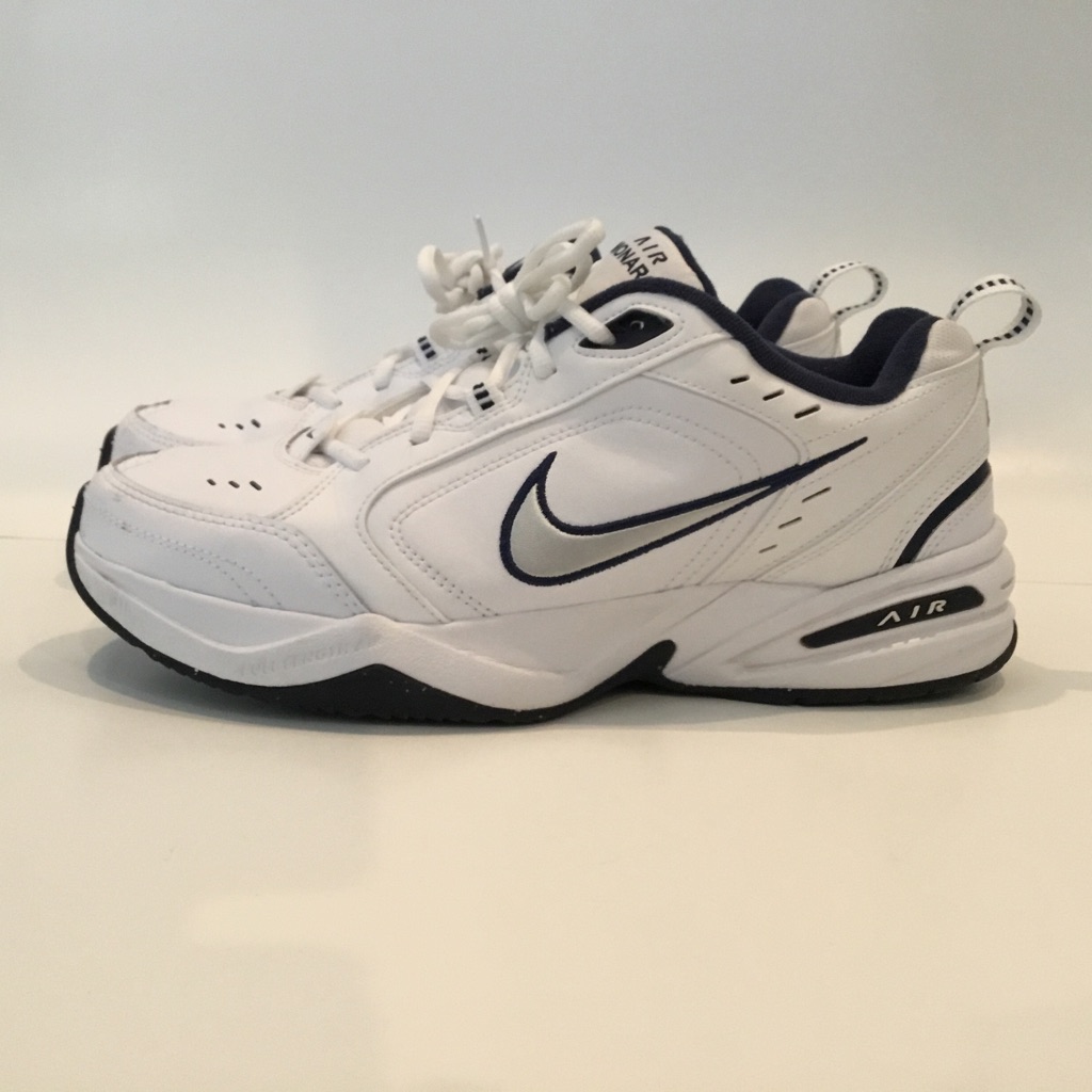 Nike Mens Sneakers Air Monarch White Silver Logo Size 11